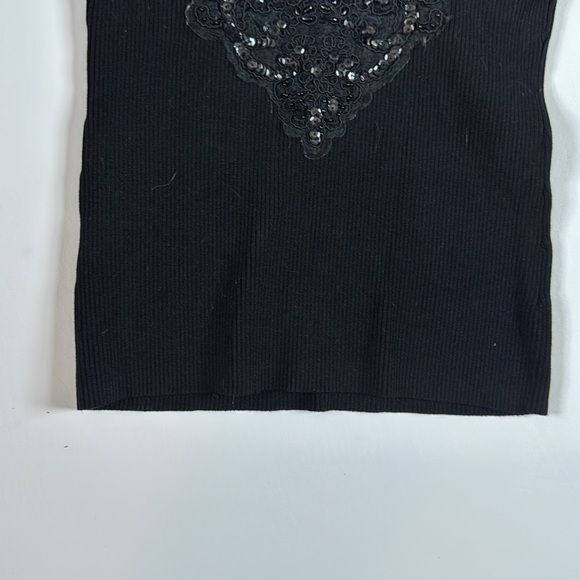Cache Black Beaded Top Size Med - Picture 4 of 7